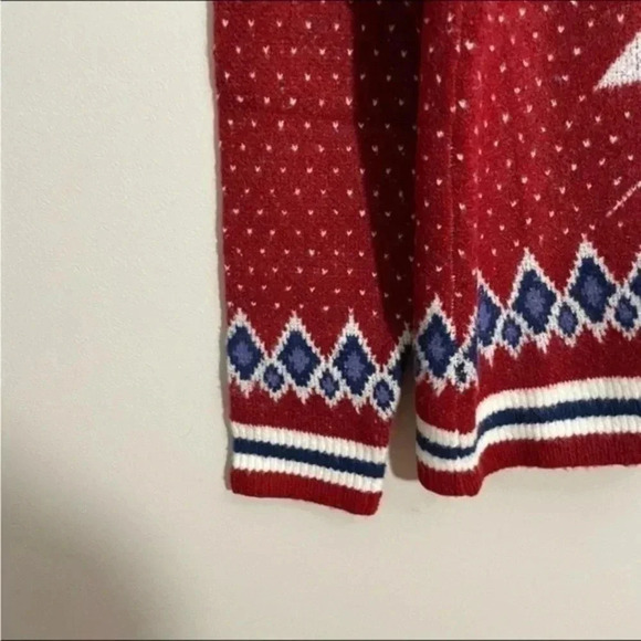 Telluride Snowflake Fairisle Mock Neck Sweater Large - Picture 6 of 8